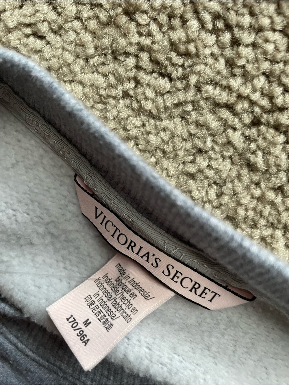 Victoria's Secret Gray Fleece-Lined sweater. Size medium.
